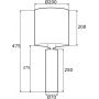 Lampa stołowa 1x15 W biała 4233 Argon Almada zdj.2