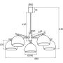 Lampa podsufitowa 5x15 W mosiądz 2088 Argon Marbella zdj.2