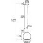 Lampa wisząca 1x15 W mosiądz 4357 Argon Sagunto zdj.2