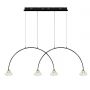 Lampa wisząca 4x3 W czarna LA059CL2black Altavola Design Tiffany zdj.1