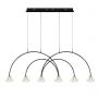 Lampa wisząca 6x3 W czarna LA059CL4black Altavola Design Tiffany zdj.1