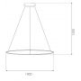 Lampa wisząca 1x38 W srebrna LA073P100in4ksilverDali Altavola Design Led Shape zdj.2