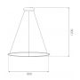Lampa wisząca 1x48 W srebrna LA073P80in3ksilverDali Altavola Design Led Shape zdj.2