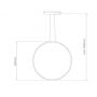 Lampa wisząca 1x15 W srebrna LA073X40in3ksilverDali Altavola Design Led Shape zdj.2