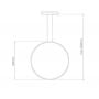 Lampa wisząca 1x15 W srebrna LA073X40in4ksilverDali Altavola Design Led Shape zdj.2