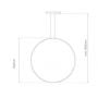 Lampa wisząca 1x23 W srebrna LA073X60in3ksilverDali Altavola Design Led Shape zdj.2