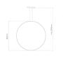 Lampa wisząca 1x30 W srebrna LA073X80in4ksilverdimm Altavola Design Led Shape zdj.2