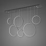 Lampa wisząca 6x130 W czarny LA076P180in3kblack Altavola Design Ledowe Okręgi zdj.1