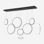 Lampa wisząca 6x130 W czarny LA076P180in3kblack Altavola Design Ledowe Okręgi zdj.9