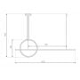Lampa wisząca 1x23 W srebrna LA087PX143403ksilverDali Altavola Design Led Shape zdj.2