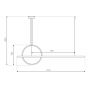 Lampa wisząca 1x23 W srebrna LA087PX143403ksilver Altavola Design Led Shape zdj.2
