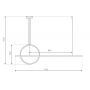 Lampa wisząca 1x68 W srebrna LA087PX143404ksilverDali Altavola Design zdj.2