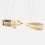 Lampa wisząca 1x90 W szary/popielaty-srebrna LA123P120coffe Altavola Design Ribbon zdj.2