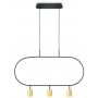 Lampa wisząca 3x3 W czarna-złota LPL338GD Altavola Design Luna zdj.1
