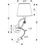 Kinkiet 2x8 W czarny A0029220 Apeti Saria zdj.2