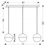 Lampa wisząca 3x5 W czarna A0031330 Apeti Furni zdj.2