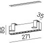 Lampa do zabudowy 1x7.5 W czarna 30270L930WB0013 Aqform Rafter zdj.2