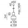 Lampa wisząca 1x8 W czarna 59839M930D90012 Aqform Modern Glass zdj.2