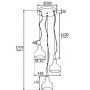 Lampa wisząca 4x7 W mosiądz 1462 Argon Cruz zdj.2