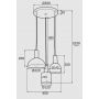 Lampa wisząca 3x15 W mosiądz 1471 Argon Sines zdj.2