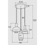 Lampa wisząca 3x15 W czarna 1472 Argon Sines zdj.2