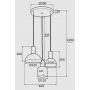 Lampa wisząca 3x15 W czarna 1479 Argon Sines zdj.2