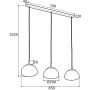 Lampa wisząca 3x15 W mosiądz 1494 Argon Trini zdj.2