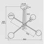 Lampa podsufitowa 4x7 W biała 1841 Argon Absos zdj.2