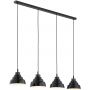Lampa wisząca 4x15 W czarna-tytan 1858 Argon Ventura zdj.1