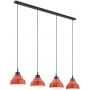 Lampa wisząca 4x15 W czerwona-tytan 1859 Argon Ventura zdj.1