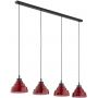 Lampa wisząca 4x15 W czerwona-tytan 1859 Argon Ventura zdj.4