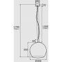 Lampa wisząca 1x15 W mosiądz 4201 Argon Oviedo zdj.2