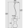 Lampa wisząca 1x15 W mosiądz 4203 Argon Bilbao zdj.2