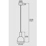 Lampa wisząca 1x15 W mosiądz 4214 Argon Sines zdj.2