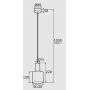 Lampa wisząca 1x15 W mosiądz 4218 Argon Sines zdj.2