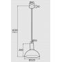 Lampa wisząca 1x15 W mosiądz 4221 Argon Sines zdj.2