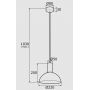 Lampa wisząca 1x15 W czarna-mosiądz 4222 Argon Sines zdj.2