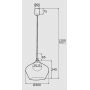 Lampa wisząca 1x7 W mosiądz 4268 Argon Irun zdj.2