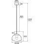 Lampa wisząca 1x15 W czarna 4331 Argon Trini zdj.2