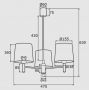 Lampa podsufitowa 3x15 W mosiądz 6266 Argon Ponte Plus zdj.2