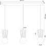 Lampa wisząca 3x6 W drewno-opal 6358 Argon Volante zdj.2