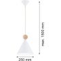 Lampa wisząca 1x15 W biała-drewno 8629 Argon Kegel zdj.2