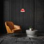 Lampa wisząca 1x15 W czerwona-tytan 8776 Argon Ventura zdj.4