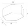 Plafon 1x12 W biały 8781 Argon Libero zdj.3
