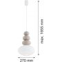 Lampa wisząca 1x5 W opal-beżowa 8819 Argon Diego zdj.2