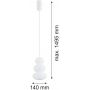 Lampa wisząca 1x5 W biała-opal 8824 Argon Orlando zdj.3