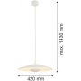 Lampa wisząca 1x12.5 W biała 8867 Argon Bolton zdj.2