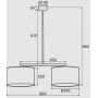 Lampa podsufitowa 2x15 W czarna 898 Argon Karin zdj.2