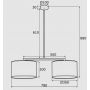 Lampa wisząca 2x15 W biała 901 Argon Kaser zdj.2