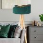 Lampa stojąca 1x60 W zielona-złota-drewno 060P003 BPS Koncept Galaxy zdj.5